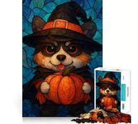 Spooky Cute Corgi Halloween 1000 Piece Jigsaw Puzzle for Teenagers Brain Challenge Toy Relax Time Precise Cut Art Display 50x75cm