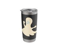 Spooky Cute Friendly Ghost Kids Halloween Trick Or Treat Stainless Steel Insulated Tumbler