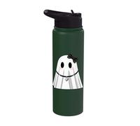 Spooky Cute Ghost Bow Choker Heart Kawaii Stainless Steel Insulated Water Bottle