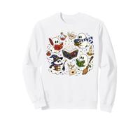 Spooky Cute Ghost Reading Magic Books Fantasy Sweatshirt