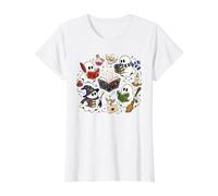 Spooky Cute Ghost Reading Magic Books Fantasy Value Graphic T-Shirt, Women, White, XL