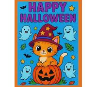 Spooky & Cute Happy Halloween Coloring Book for children and adults
