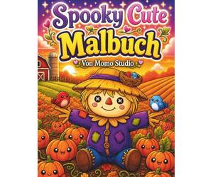 Spooky Cute Malbuch: für Erwachsene und Teenager | 50+ Kawaii Horror und Cozy Halloween-Malvorlagen mit dicken Linien | Entspannung und Stressabbau