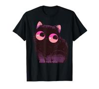 Spooky Cute Pastel Goth Style Fluffy Kitten Magic Eyed Cat T-Shirt