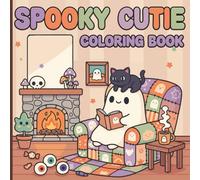 Spooky Cutie Coloring Book: 50+ Adorable Halloween Designs | Kawaii Ghosts, Cats, Pumpkins, Witches & More | 8.5 x 8.5 Inch Coloring Fun for Kids, Teens & Adults