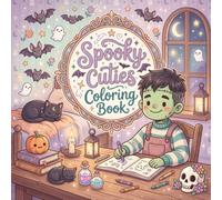 Spooky Cuties Coloring Book: 60 Cozy Kawaii Monster Scenes to Color Featuring Friendly Creatures, Haunted Homes, Sweet Ghosts, Bats, Pumpkins, Magical ... Relaxing Halloween Fun for Teens and Adults