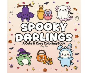 Spooky Darlings: A Cute & Cozy Halloween Coloring Book