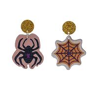 Spooky Decor Halloween Beads for Jewellery Halloween Themed Earrings Wooden Fashion Earrings Holiday Door Decorations Charms for Jewellery Making (C, One Size)