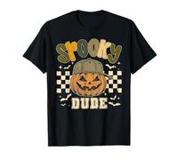 Spooky Dude Funny Halloween Pumpkin Boy Men Kid T-Shirt