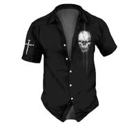 Spooky Fall Season Halloween T Shirt Printed Shirt Printed Short Sleeve Button Up Shirt Outdoor Warm Slipper Halloween Party Gift Shirts for Men Mint Green