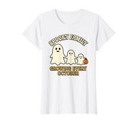 Spooky Family Growing Every October Ghost Pumpkin Halloween Value Graphic T-Shirt, Women, White, XS