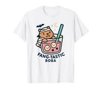 Spooky Fang Capybara Witch Boba Tea for Halloween Kawaii T-Shirt