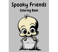 Spooky Friends: Simple cute Coloring Book