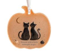 Spooky Friendship Pumpkin Ornament Spooky 2D Acrylic Ghost Cat Pumpkin