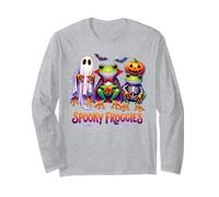 Spooky Froggies Halloween Toad Witch Pumpkin Magic Potion Long Sleeve T-Shirt