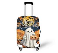 Spooky Full Moon 18-21 Inch Luggage Cover Protector for Halloween Day-Travel Bag Cover for Luggage Easy to Fit and Remove Carry On Luggage Sleeve Halloween Suitcase Protector