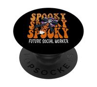 Spooky Future Social Worker Halloween School PopSockets Adhesive PopGrip