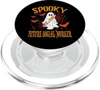 Spooky Future Social Worker Halloween School PopSockets PopGrip for MagSafe