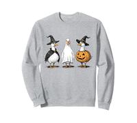 Spooky Geese Halloween Pumpkin Fall Boo Ghost Silly-Goose Sweatshirt