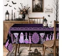 Spooky Ghost and Potion Theme Halloween Table Cloth 35x55 Inch