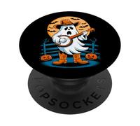 Spooky Ghost Cowboy Playing Banjo Halloween Country Music PopSockets Adhesive PopGrip