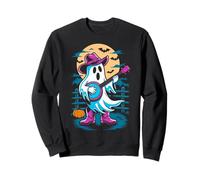 Spooky Ghost Cowboy Playing Banjo Halloween Country Music Sweatshirt