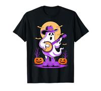 Spooky Ghost Cowboy Playing Banjo Halloween Country Music T-Shirt
