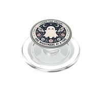 Spooky Ghost Dark Humor Living The Dream Bookish Reading PopSockets PopGrip for MagSafe