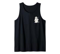 Spooky Ghost Fishing Retro Halloween Costume Boys Fisher Tank Top