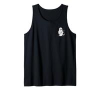 Spooky Ghost Fishing Retro Halloween Costume Boys Fisher Tank Top