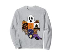 Spooky Ghost Halloween Pumpkin Fall Autumn Season Women Girl Sweatshirt