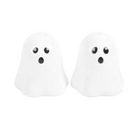 Spooky Ghost Salt & Pepper Shakers: Charming Halloween Table Decor | Durable Construction | Versatile Use | Great for Halloween Lovers
