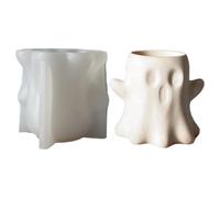 Spooky Ghost Silicone Mold Tea Light Holder Casting Molds Halloween Epoxy Aromatherapy Art Crafts Making Mould for Soap Wax Gypsum Plaster Home Decorations