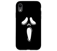 Spooky Ghost Simple Halloween Screaming Face Costume Case for iPhone XR