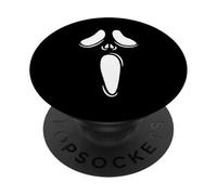 Spooky Ghost Simple Halloween Screaming Face Costume PopSockets Adhesive PopGrip
