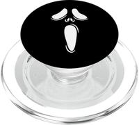 Spooky Ghost Simple Halloween Screaming Face Costume PopSockets PopGrip for MagSafe