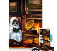 Spooky Ghost Soiree 1000 Piece Jigsaw Puzzles for Adults Teenagers Brain Game Mind Calm Exact Cut 50x75cm