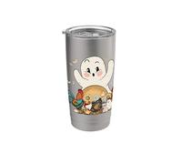 Spooky Ghost Trick Or Treat Chicken Farming Farmer Halloween Stainless Steel Insulated Tumbler