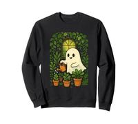 Spooky Ghost Watering Plants Funny Halloween Garden Lover Sweatshirt