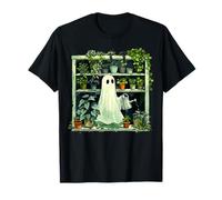 Spooky Ghost Watering Plants Funny Halloween Garden Lover T-Shirt