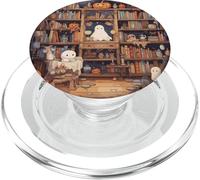 Spooky Ghosts Reads Spirits Books For Boys Girls Halloween PopSockets PopGrip for MagSafe iPhone 12, 13, 14 Clear