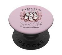 Spooky Ghouls Social Club Funny Halloween All Year Round PopSockets Adhesive PopGrip