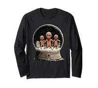 Spooky Gingerbread Cookies Snow Globe Gothic Christmas Long Sleeve T-Shirt