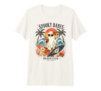 Spooky Girls Beach Crew Ghost Halloween Retro Summerween Premium T-Shirt