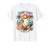 Spooky Girls Beach Crew Ghost Halloween Retro Summerween T-Shirt