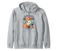 Spooky Girls Beach Crew Ghost Halloween Retro Summerween Zip Hoodie