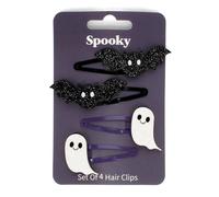 Spooky glitter hair clips Rex London (x4) Violet 3,0x7,1x0,6 cm