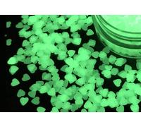Spooky Glow in the Dark Nail Art Sequins Glitter 2g (3mm Hearts)