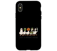Spooky Goose Gang Halloween, Geese Walking Scary Funny Case for iPhone X/XS
