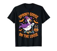 Spooky Goose On The Loose Halloween Crew Silly Witch Costume T-Shirt